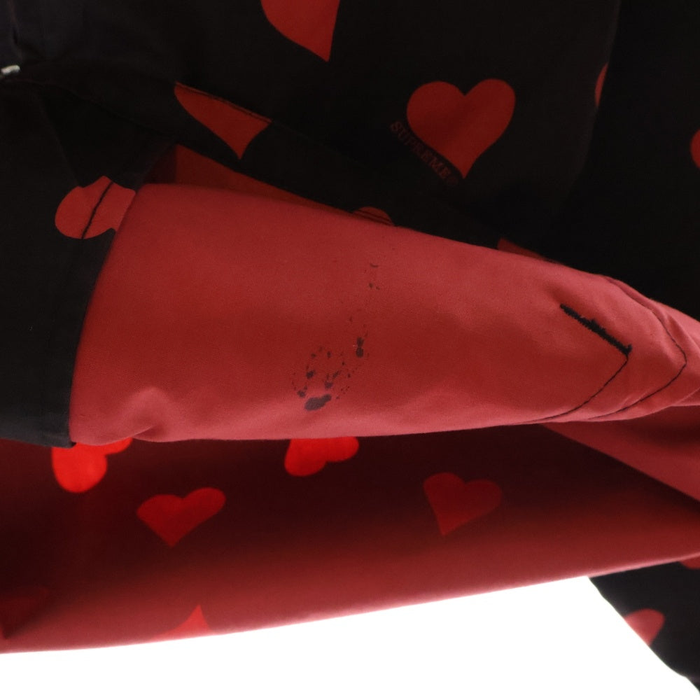 SUPREME(シュプリーム) 17SS Hearts Harrington Jacket ハート総柄 ジップアップハリントンジャケット ブラック/レッド