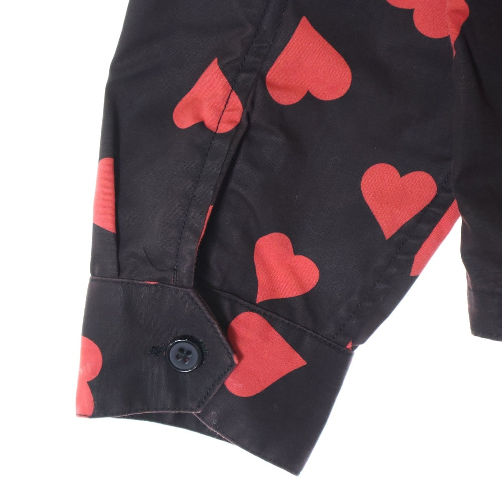 SUPREME(シュプリーム) 17SS Hearts Harrington Jacket ハート総柄 ジップアップハリントンジャケット ブラック/レッド