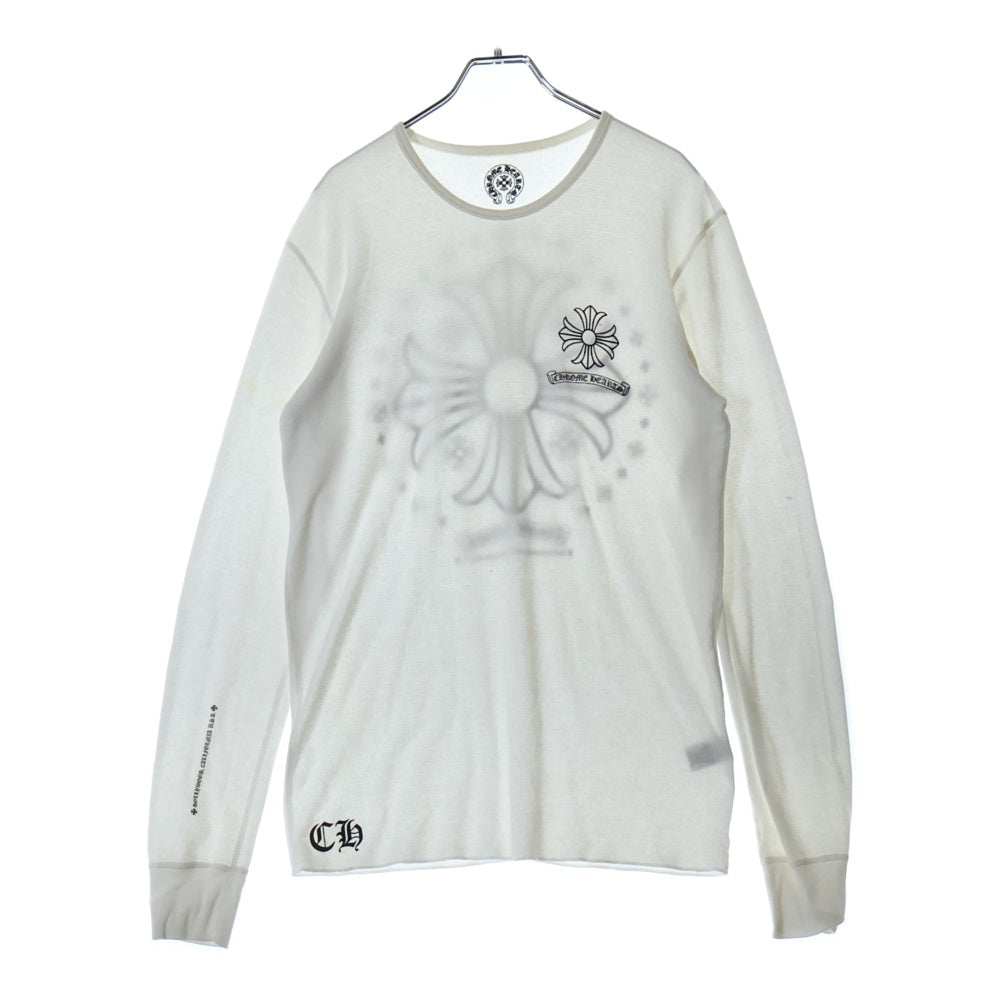 CHROME HEARTS(クロムハーツ) CH PLS THERMAL L/S TEE CHプラスプリント サーマル長袖Tシャツ カットソー ホワイト