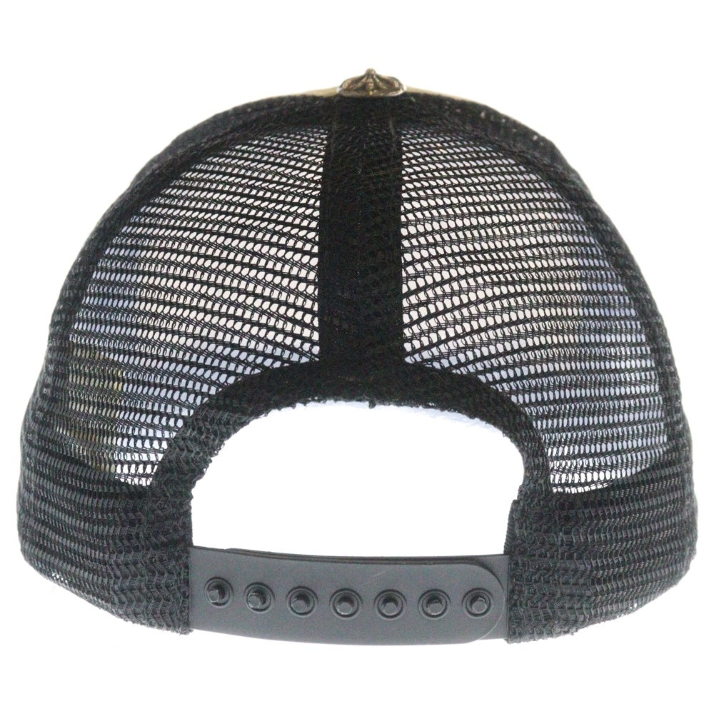 CHROME HEARTS(クロムハーツ) CH LOGO TRUCKER CAP CHロゴ刺繍 クロスボール付 トラッカーキャップ メッシュ帽子 ブラック/ホワイト