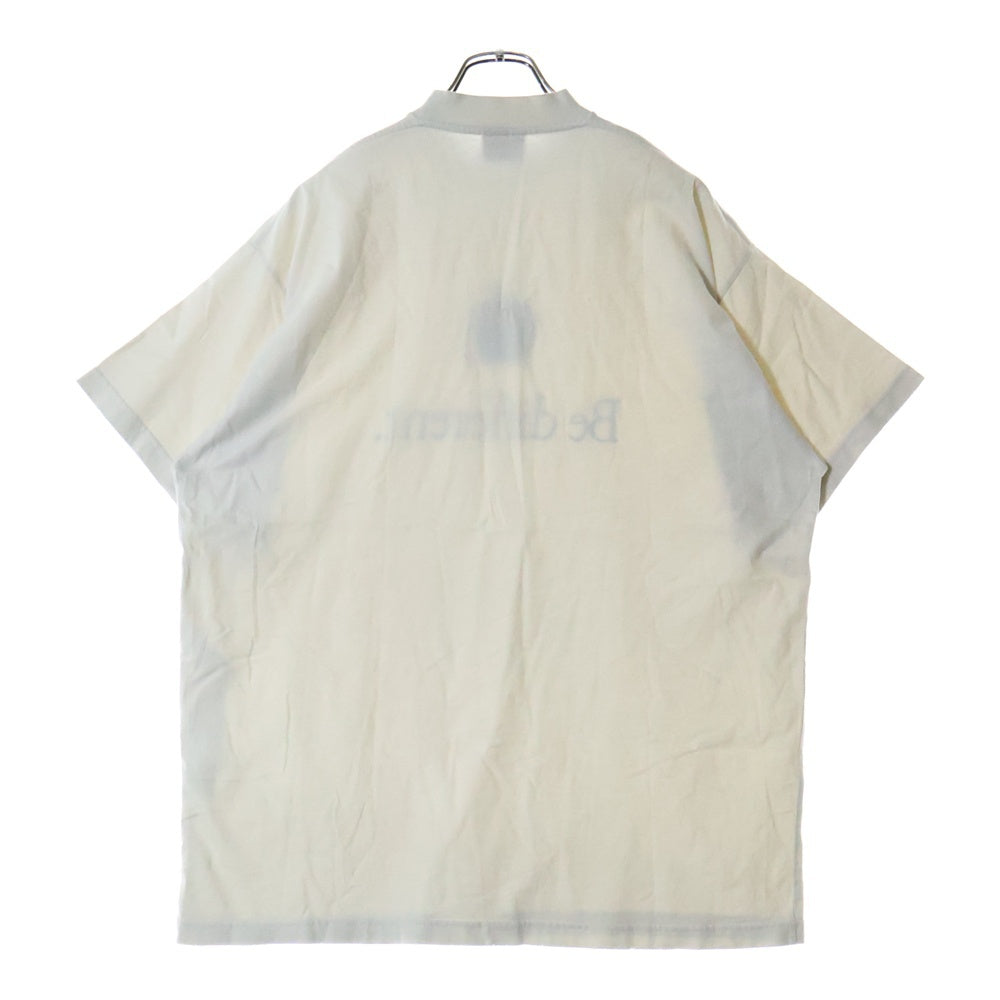 BALENCIAGA(バレンシアガ) 22AW Be different フロント刺繍 クルーネック 半袖Tシャツ カットソー オフホワイト 712398 TNVB3