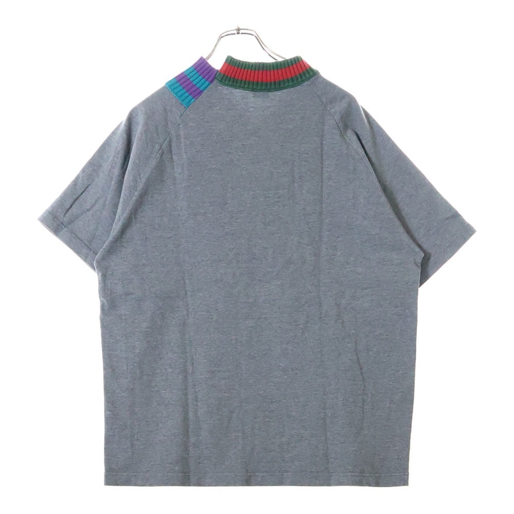 kolor BEACON(カラービーコン) 21SS リブニットドッキング コットン 半袖Tシャツ カットソー グレー 212SBM-T01231