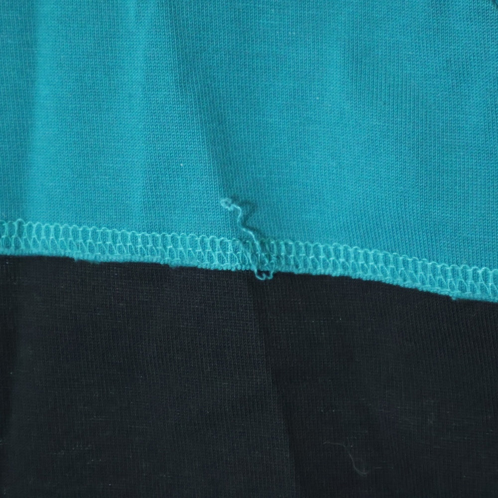 kolor(カラー) 21SS クリアコットン 切替ドッキングデザイン クルーネック 半袖Tシャツ カットソー ブラック 21SCM-T04203