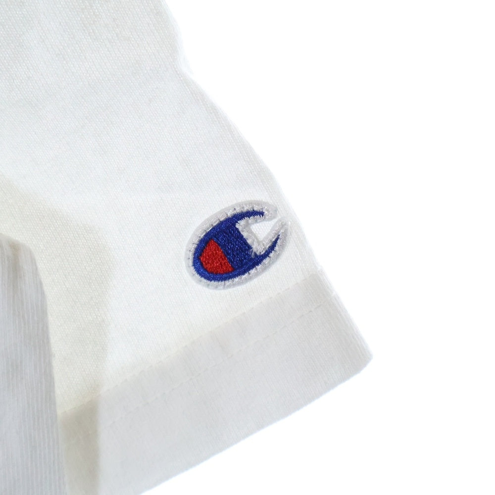 CHAMPION(チャンピオン) ×DOVER STREET MARKET GINZA DSMG T1011 ドーバーストリートマーケット銀座 USA製 フロントプリント クルーネック 半袖Tシャツ カットソー ホワイト C5-P301