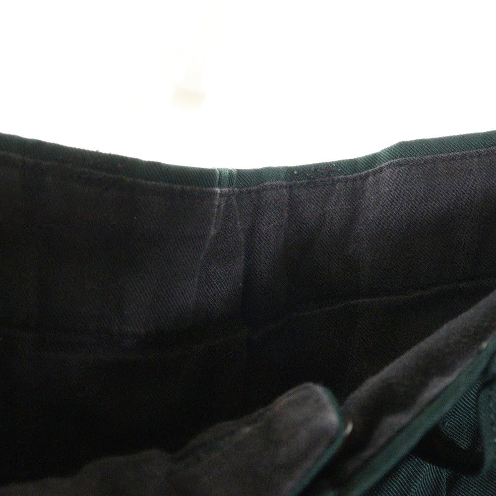 kolor(カラー) 21SS ナイロン パッカリング パンツ ワンタック トラウザー グリーン 21SCM-P05104