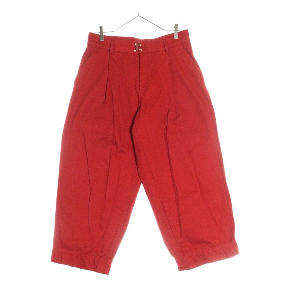 kolor(カラー) 1SS チノクロス パッカリング ワイドパンツ レッド 21SCM-P20111