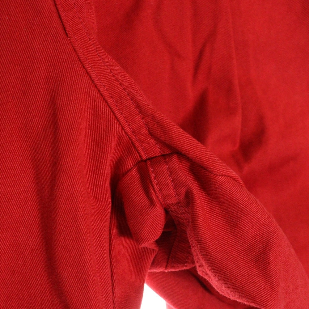 kolor(カラー) 1SS チノクロス パッカリング ワイドパンツ レッド 21SCM-P20111