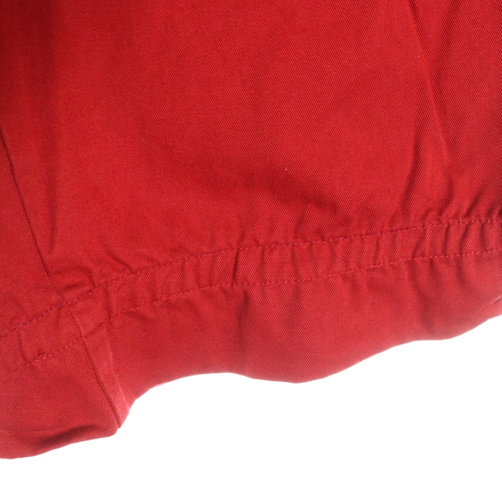 kolor(カラー) 1SS チノクロス パッカリング ワイドパンツ レッド 21SCM-P20111