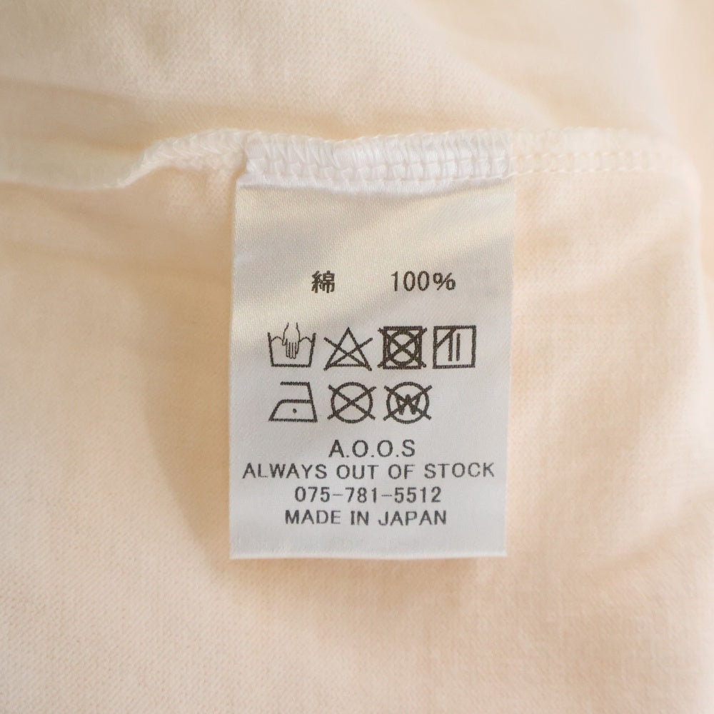 ALWAYS OUT OF STOCK(オールウェイズアウトオブストック) 日本製 両面プリント クルーネック 半袖Tシャツ カットソー ピンク