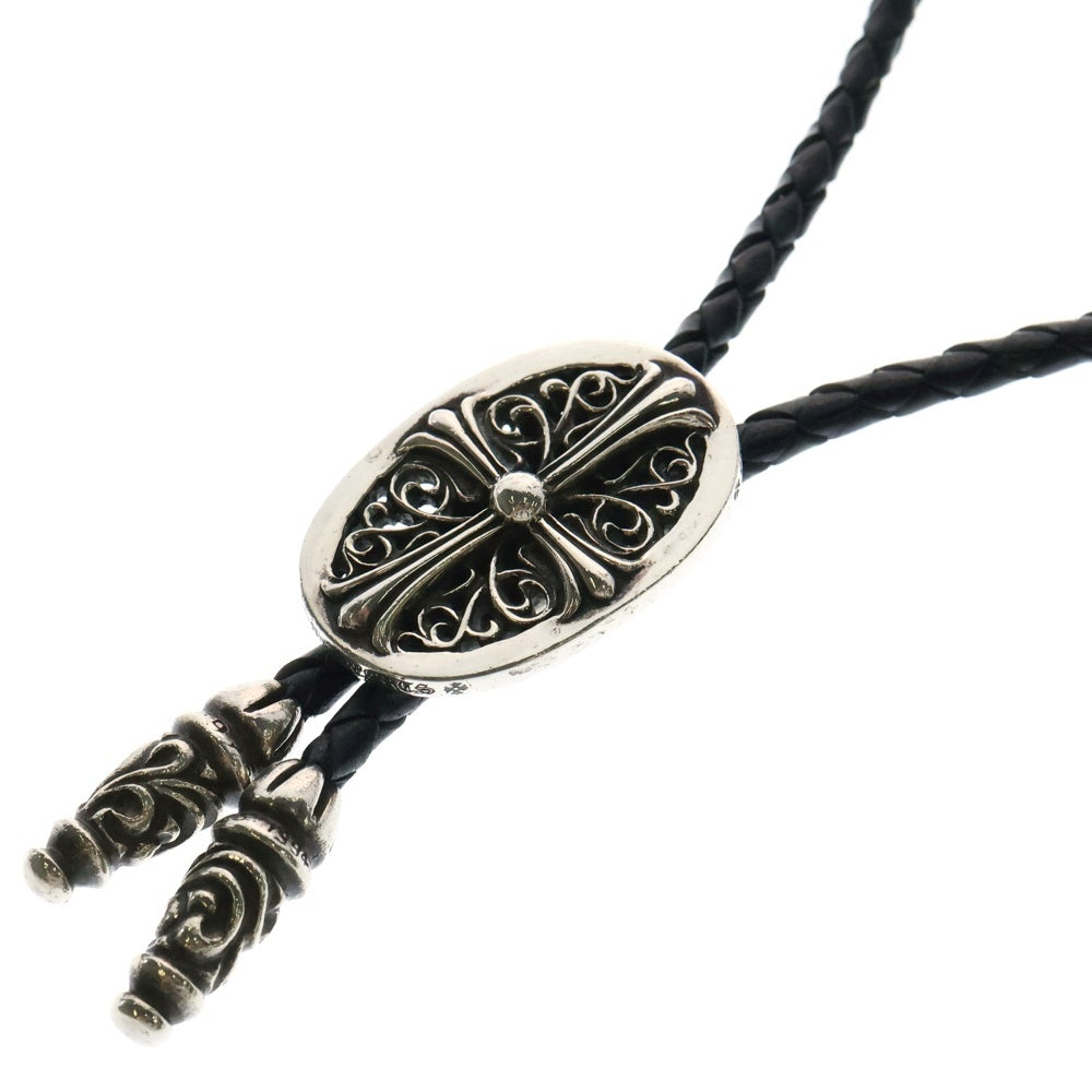 CHROME HEARTS(クロムハーツ) BOLOTIE OVALTINY タイニークラシックオーバルクロス ループタイ シルバー/ブラック BCA209