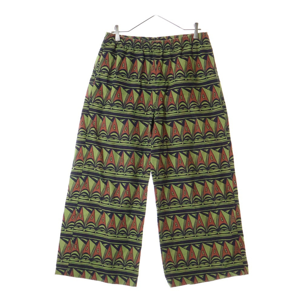 Sasquatchfabrix.(サスクワッチファブリックス) 25SS EASY PANTS PRIMITIVE BORDER イージーパンツ プリミティブボーダー オリーブ 25SS-PA9-015