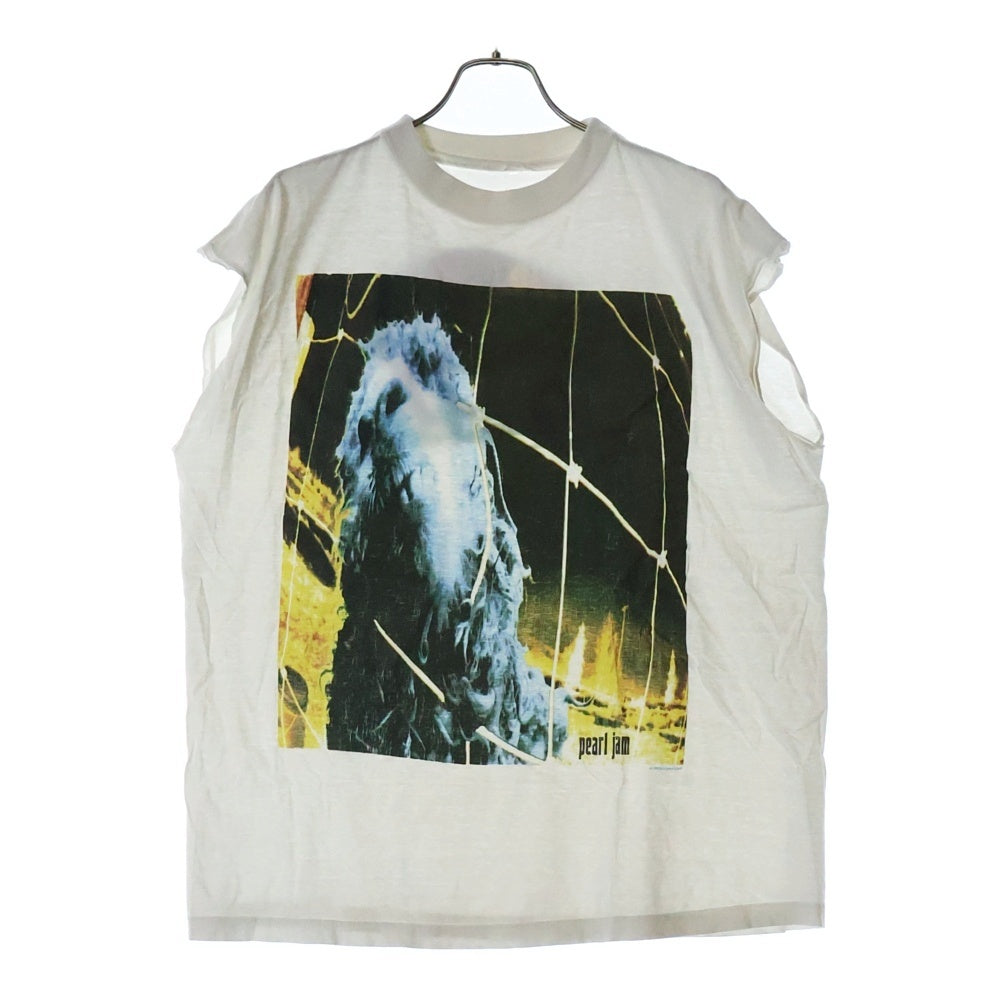 VINTAGE(ヴィンテージ) 90S VINTAGE PEARL JAM 1993 THREADWORM ヴィンテージ パールジャム スレッドワーム カットオフ Tシャツ カットソー ホワイト