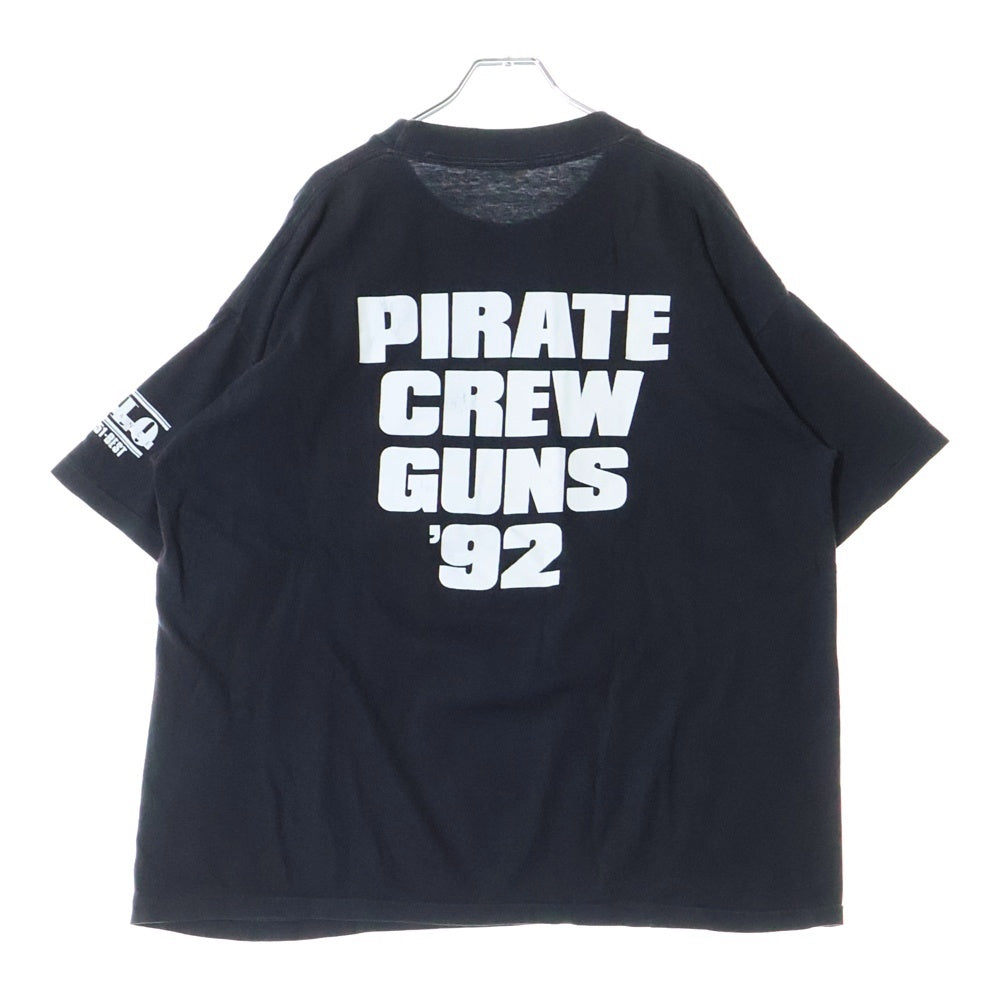 VINTAGE(ヴィンテージ) 90S VINTAGE 1992 MUSIC FESTIVAL PIRATE RADIO GUNS パイレーツラジオ ガンズ 半袖Tシャツ カットソー ブラック