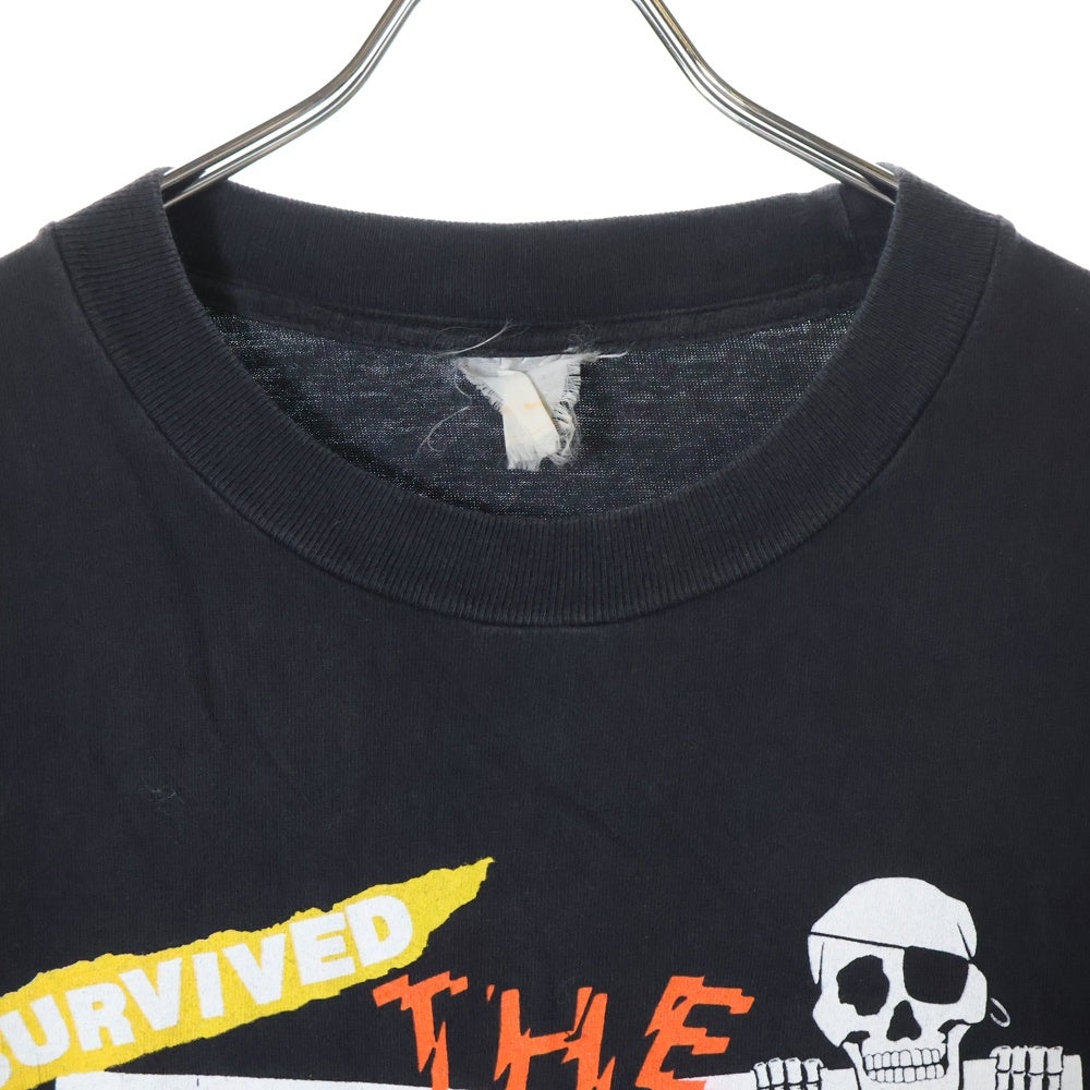 VINTAGE(ヴィンテージ) 90S VINTAGE 1992 MUSIC FESTIVAL PIRATE RADIO GUNS パイレーツラジオ ガンズ 半袖Tシャツ カットソー ブラック