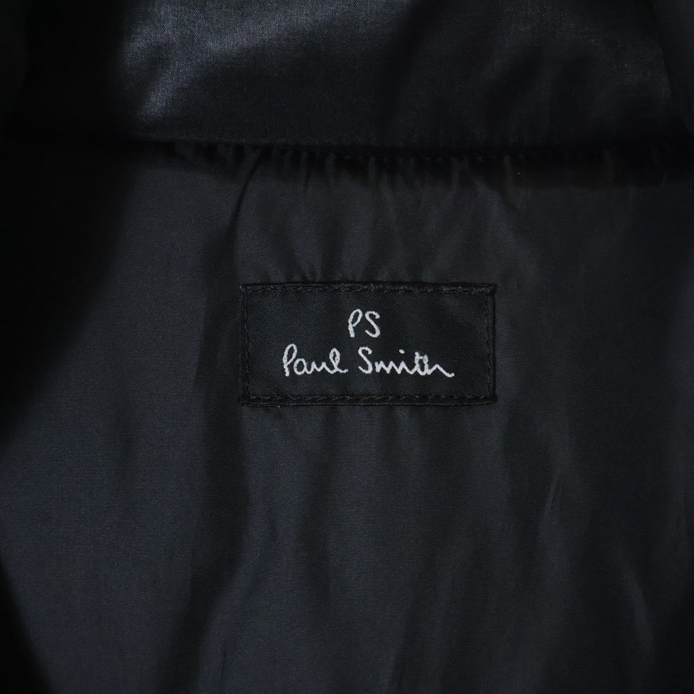 PS Paul Smith(ピーエスバイポールスミス) ラクーンファー フーデッド ダウン ジャケット ブラック