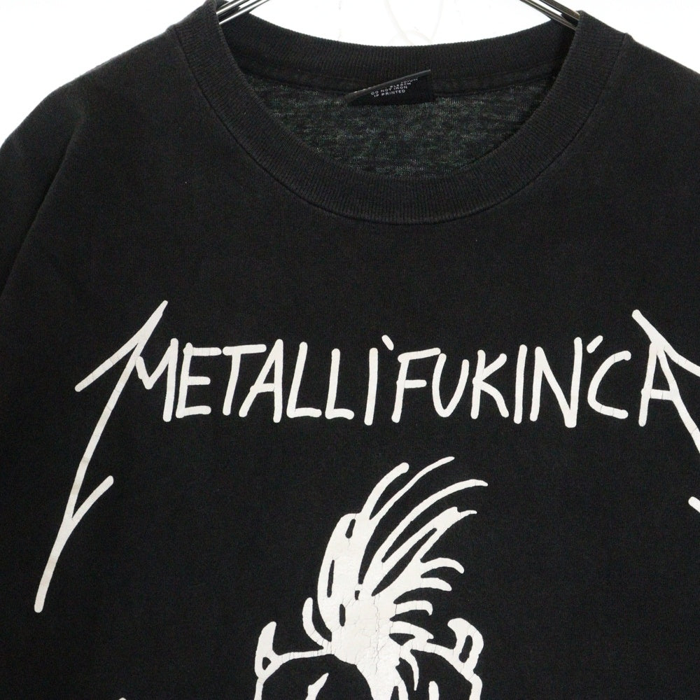 VINTAGE(ヴィンテージ) 90S VINTAGE METALLIFUKINCA ヴィンテージ メタリカ クルーネック半袖Tシャツ カットソー ブラック
