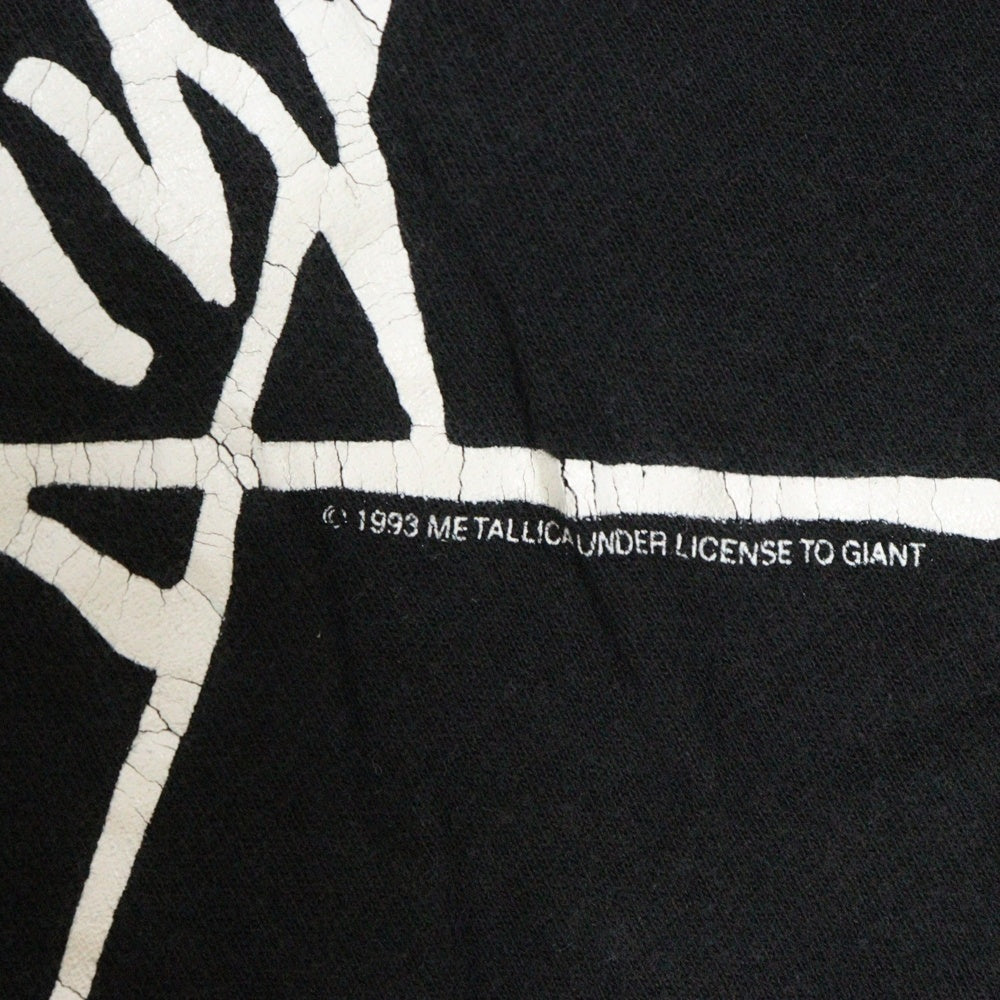 VINTAGE(ヴィンテージ) 90S VINTAGE METALLIFUKINCA ヴィンテージ メタリカ クルーネック半袖Tシャツ カットソー ブラック