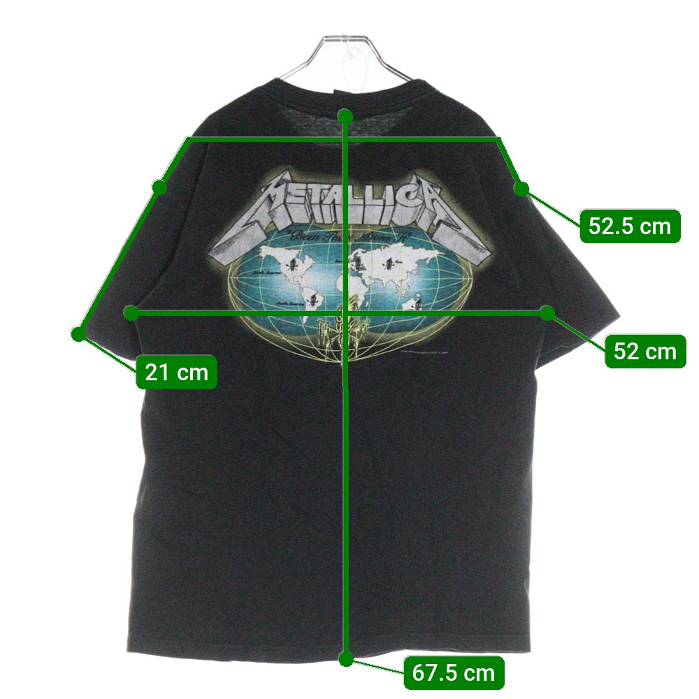 VINTAGE(ヴィンテージ) 90S VINTAGE METALLIFUKINCA ヴィンテージ メタリカ クルーネック半袖Tシャツ カットソー ブラック