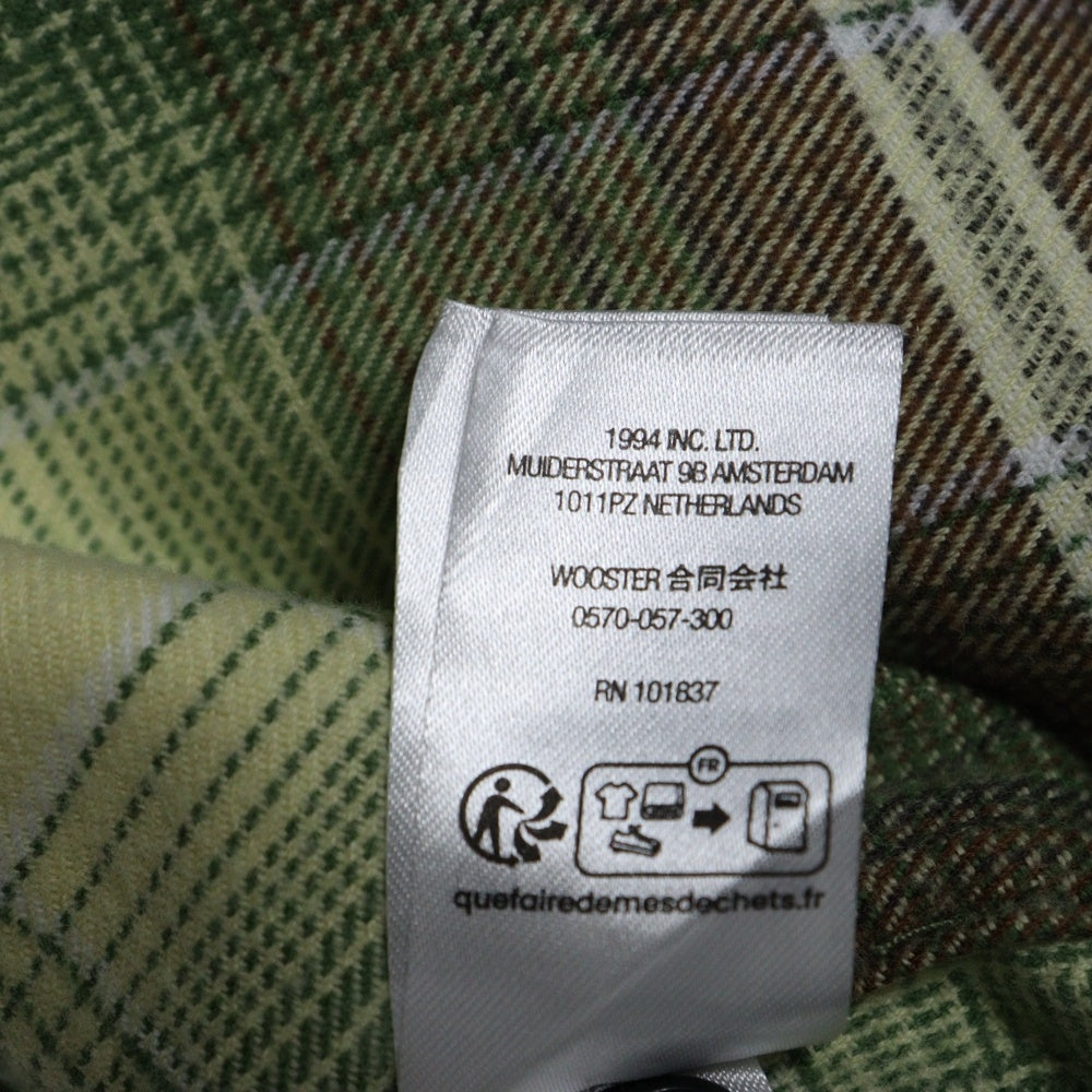 SUPREME(シュプリーム) 23SS Shadow Plaid Flannel Shirt シャドウプレイド ボタンダウン 長袖フランネルシャツ グリーン