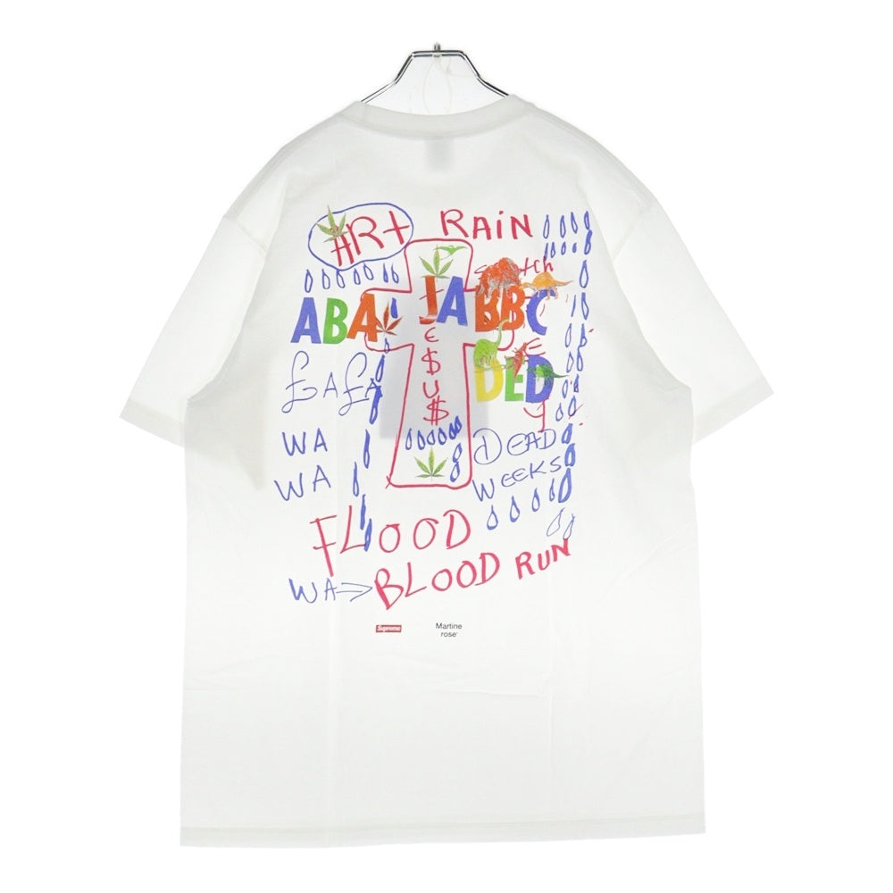 SUPREME(シュプリーム) 24AW ×Martine Rose Lee Scratch Perry Tee マーティンローズ リー スクラッチ ペリー クルーネック半袖Tシャツ カットソー ホワイト