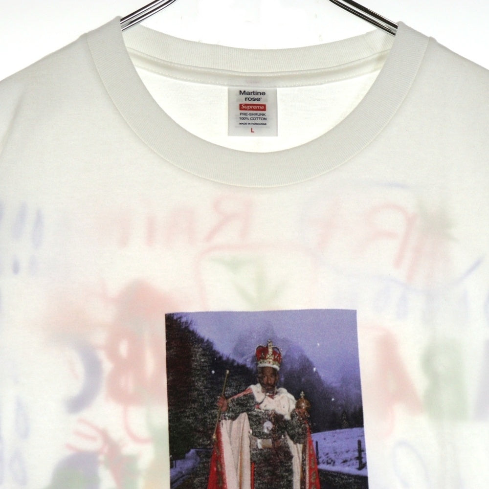 SUPREME(シュプリーム) 24AW ×Martine Rose Lee Scratch Perry Tee マーティンローズ リー スクラッチ ペリー クルーネック半袖Tシャツ カットソー ホワイト