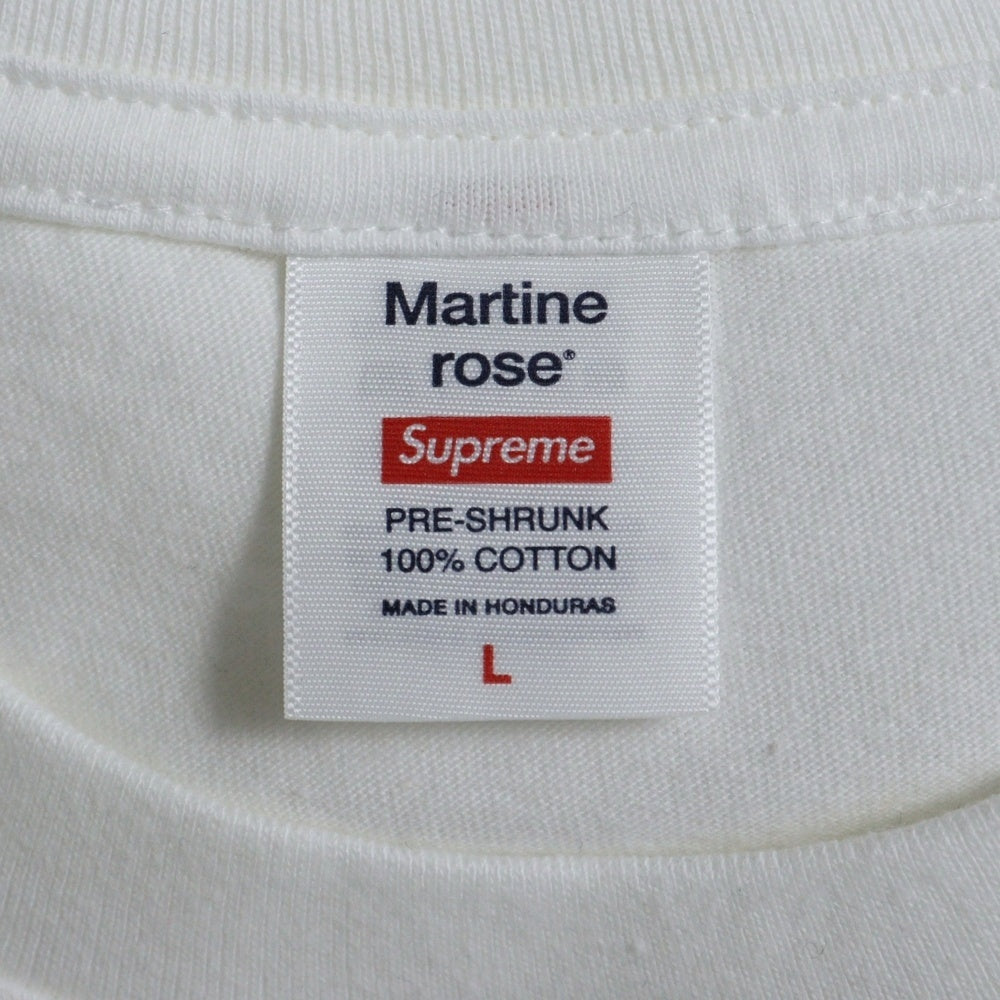 SUPREME(シュプリーム) 24AW ×Martine Rose Lee Scratch Perry Tee マーティンローズ リー スクラッチ ペリー クルーネック半袖Tシャツ カットソー ホワイト