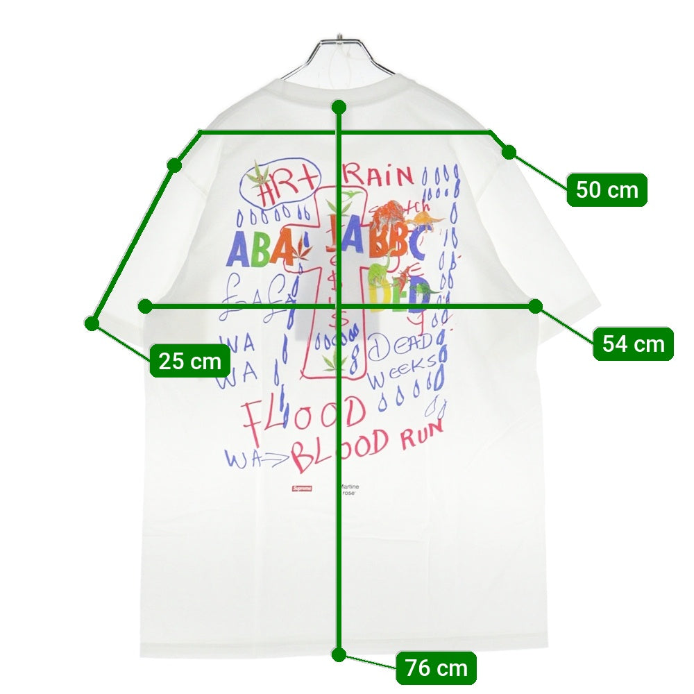 SUPREME(シュプリーム) 24AW ×Martine Rose Lee Scratch Perry Tee マーティンローズ リー スクラッチ ペリー クルーネック半袖Tシャツ カットソー ホワイト