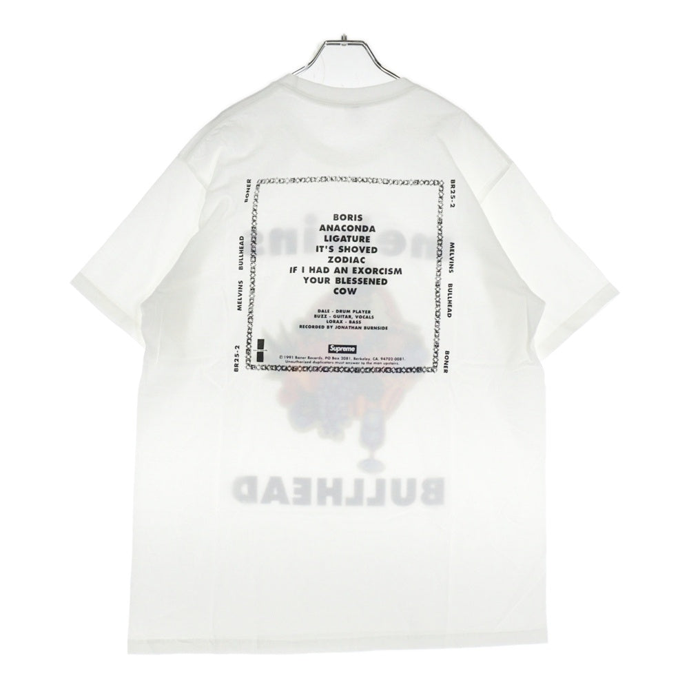 SUPREME(シュプリーム) 24SS Melvins Bullhead Tee メルヴィンス ブルヘッド プリントTシャツ 半袖クルーネックカットソー ホワイト