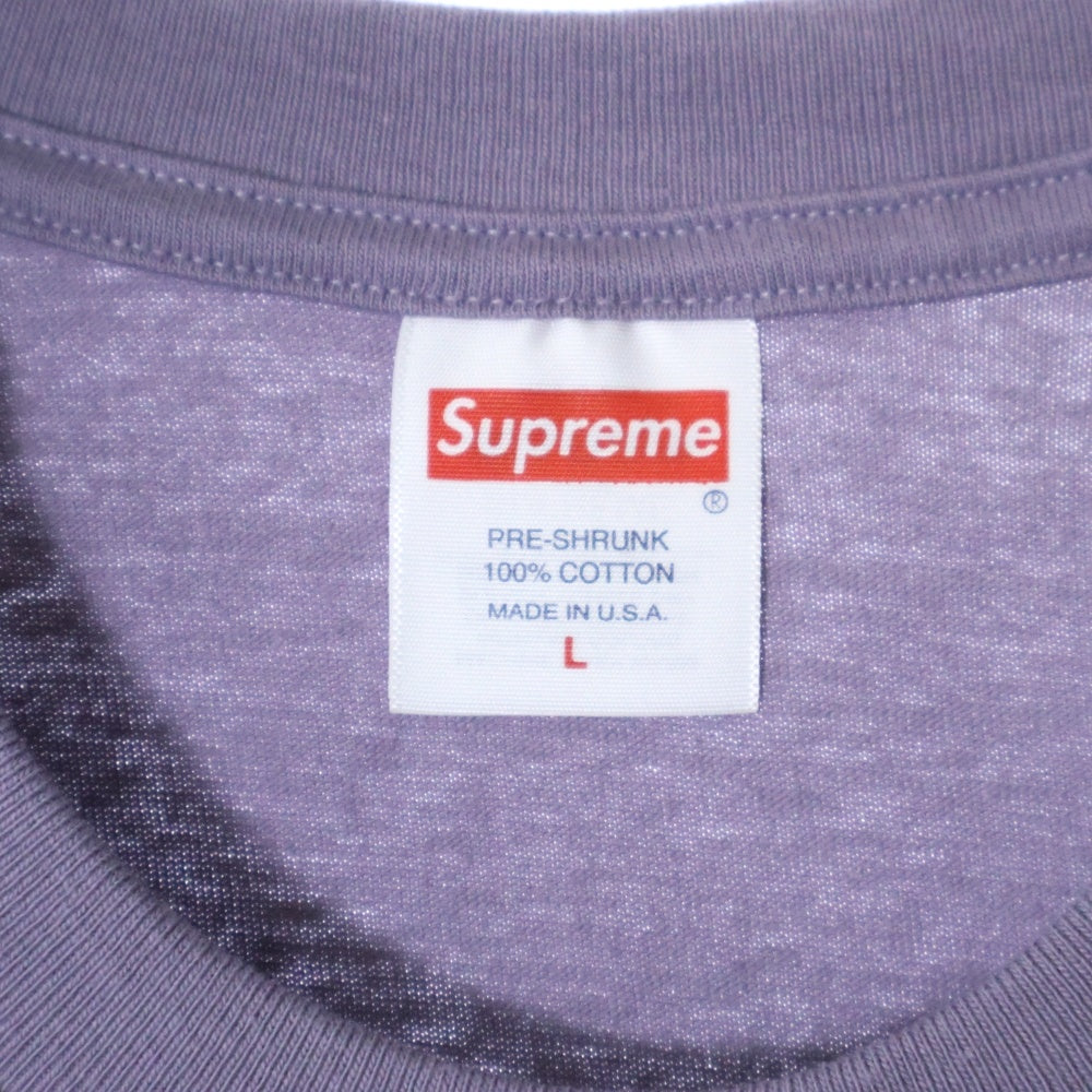 SUPREME(シュプリーム) 24SS Futura Box Logo Tee フューチュラボックスロゴプリントTシャツ 半袖クルーネックカットソー パープル