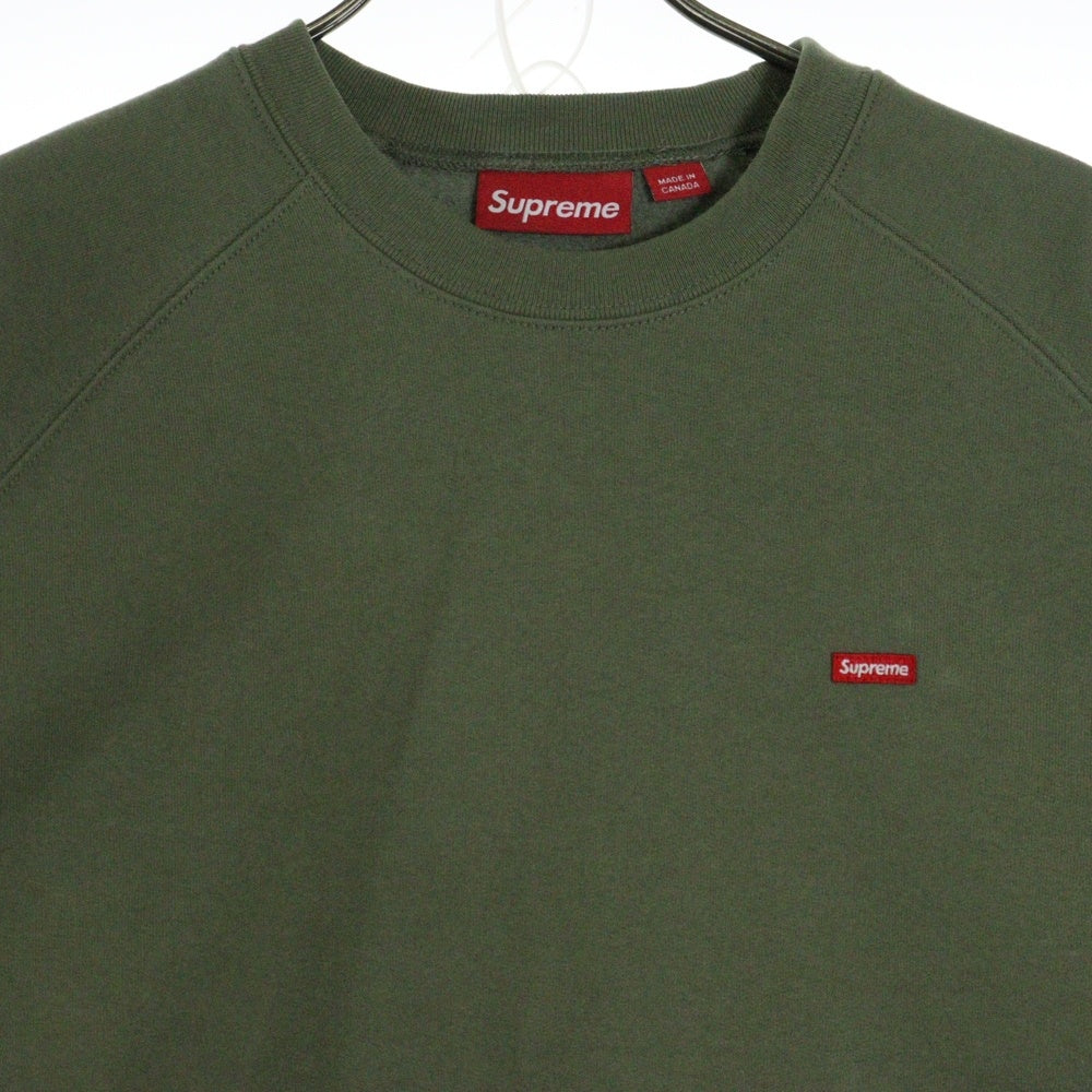 SUPREME(シュプリーム) 24SS Small Box Raglan Crewneck スモールボックスロゴ ラグランスリーブクルーネックスウェット トレーナー グリーン
