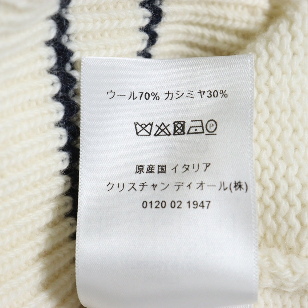 Christian Dior(クリスチャンディオール) 21AW フロントロゴ ショートスリーブ 半袖ニットセーター レディース ホワイト 154S09AM305
