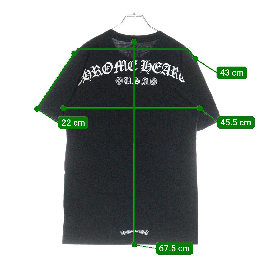 CHROME HEARTS(クロムハーツ) アーチロゴ ショートスリーブカットソー 半袖Tシャツ ブラック