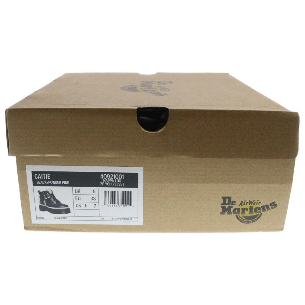 Dr.Martens(ドクターマーチン) CAITIE スタッズ レザー ハイカットブーツ レディース ブラック/ピンク