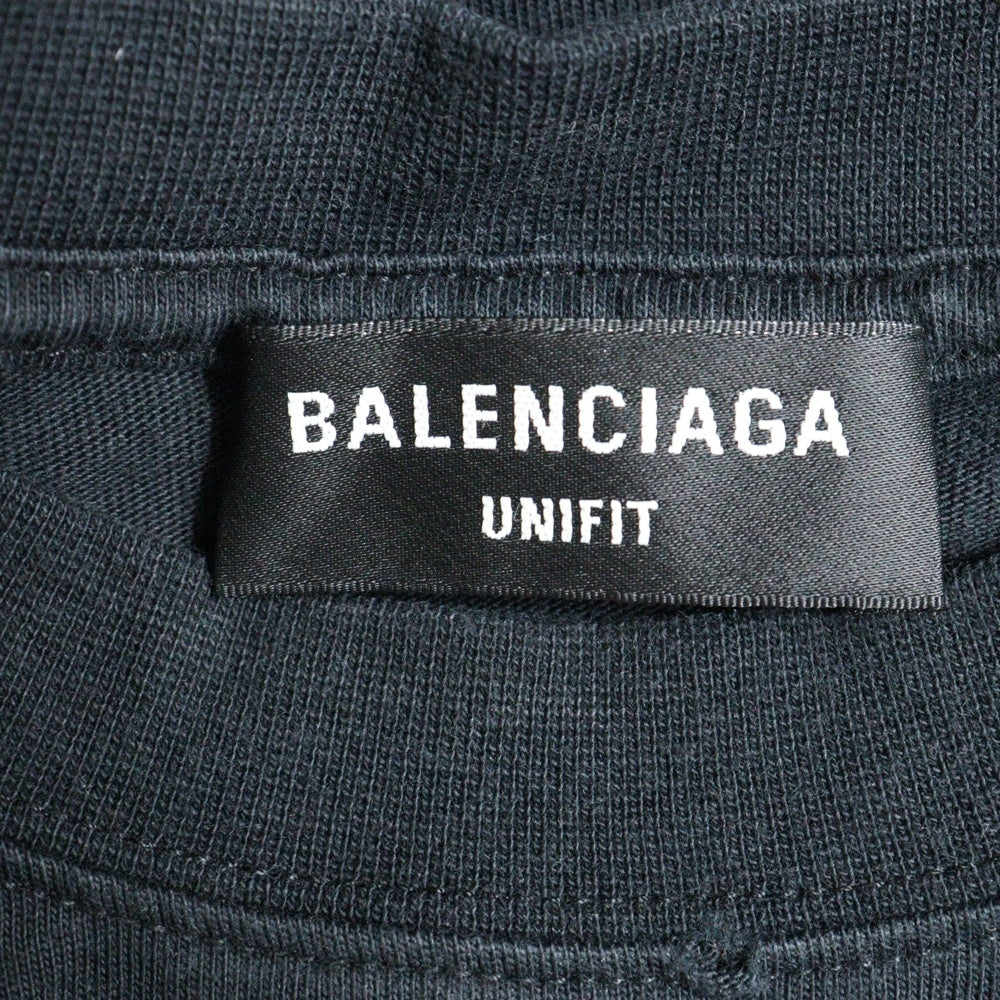 BALENCIAGA(バレンシアガ) スポーティーBロゴ クルーネック 半袖Tシャツ カットソー ブラック 681045 TLVN1