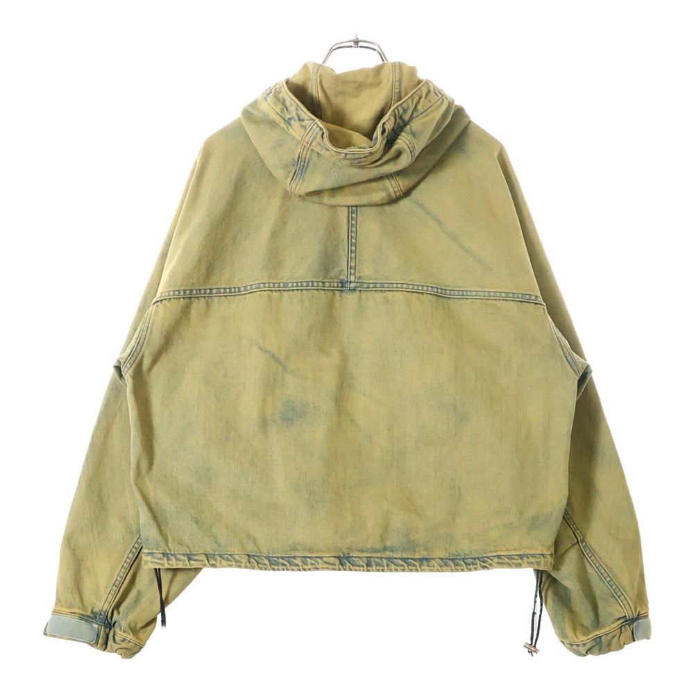 TTT_MSW(ティーモダンストリートウェア) 24SS HOODED DENIM JACKET フーディー デニム ジャケット イエロー/インディゴ TTT-2024SS-JK03