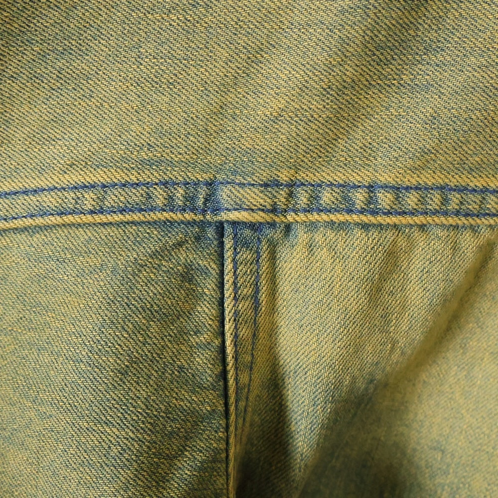 TTT_MSW(ティーモダンストリートウェア) 24SS HOODED DENIM JACKET フーディー デニム ジャケット イエロー/インディゴ TTT-2024SS-JK03