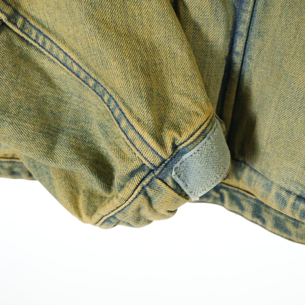 TTT_MSW(ティーモダンストリートウェア) 24SS HOODED DENIM JACKET フーディー デニム ジャケット イエロー/インディゴ TTT-2024SS-JK03