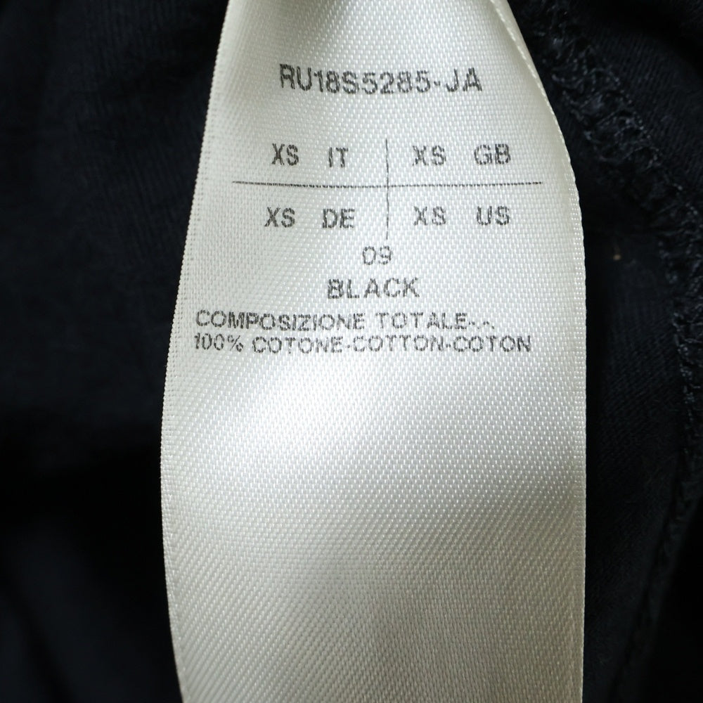 Rick Owens(リックオウエンス) 18AW PULLPVER COTTON HOODIE プルオーバー コットン パーカー ブラック RU18S5285-JA
