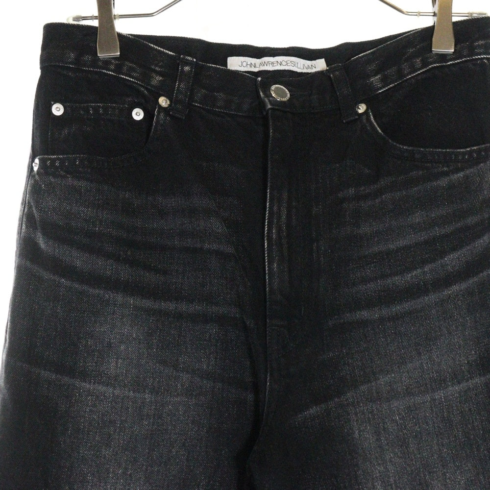 新品 ジョンローレンスサリバン ウォッシュドデニムワイドパンツ 44 黒 JOHN LAWRENCE SULLIVAN(ジョンローレンスサリバン) WASHED