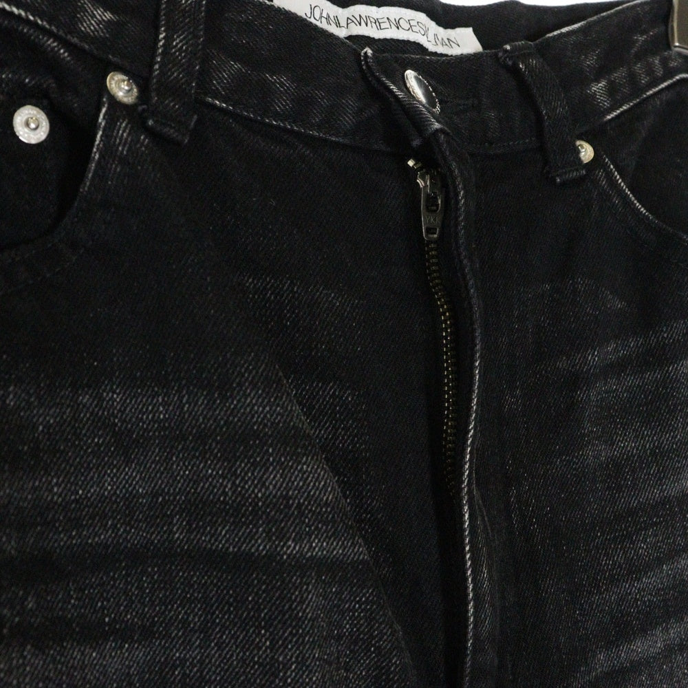 新品 ジョンローレンスサリバン ウォッシュドデニムワイドパンツ 44 黒 JOHN LAWRENCE SULLIVAN(ジョンローレンスサリバン) WASHED