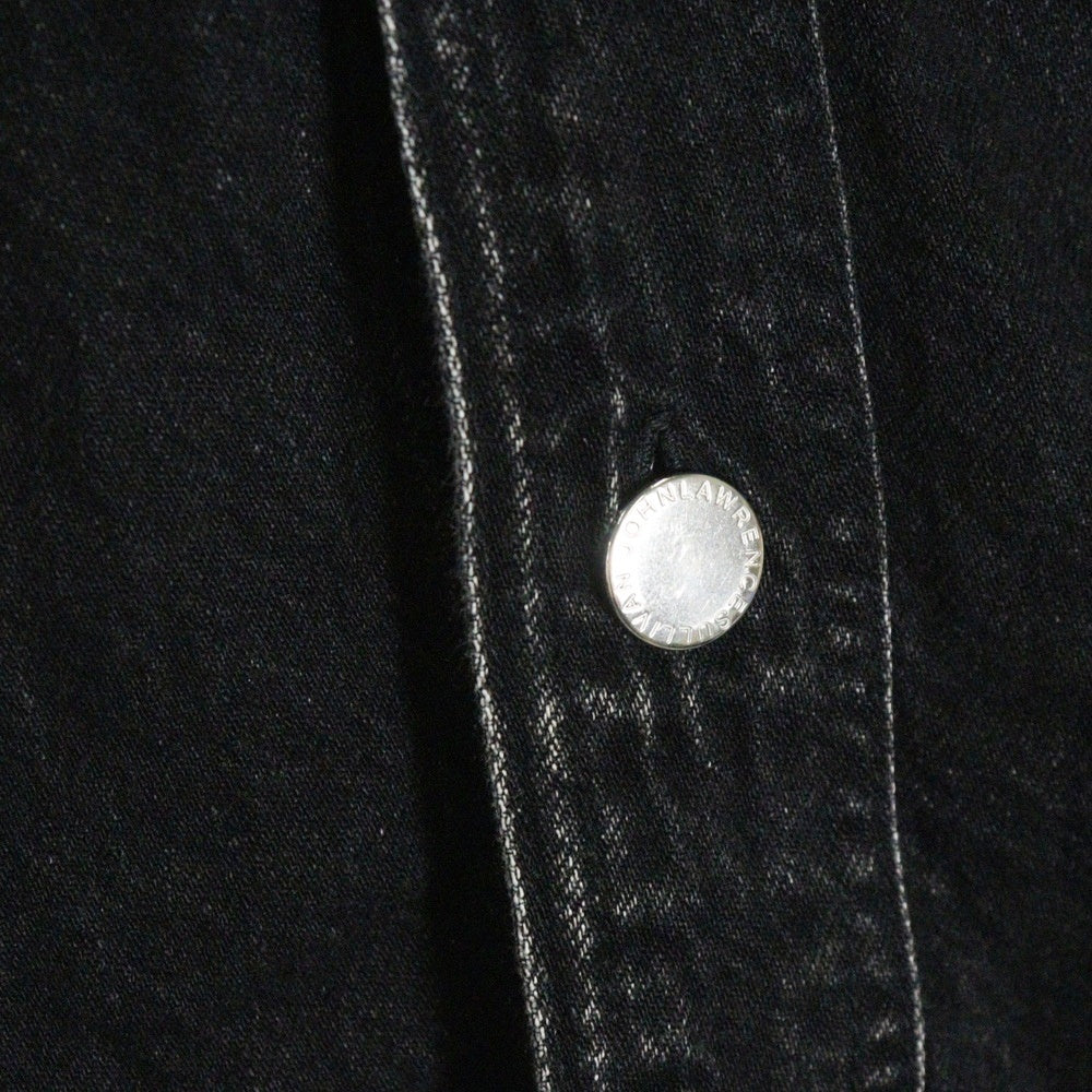 JOHN LAWRENCE SULLIVAN(ジョンローレンスサリバン) WASHED OVERSIZED DENIM SHIRT ウォッシュド オーバーサイズ デニム 長袖シャツ ブラック 3A001-0224-35