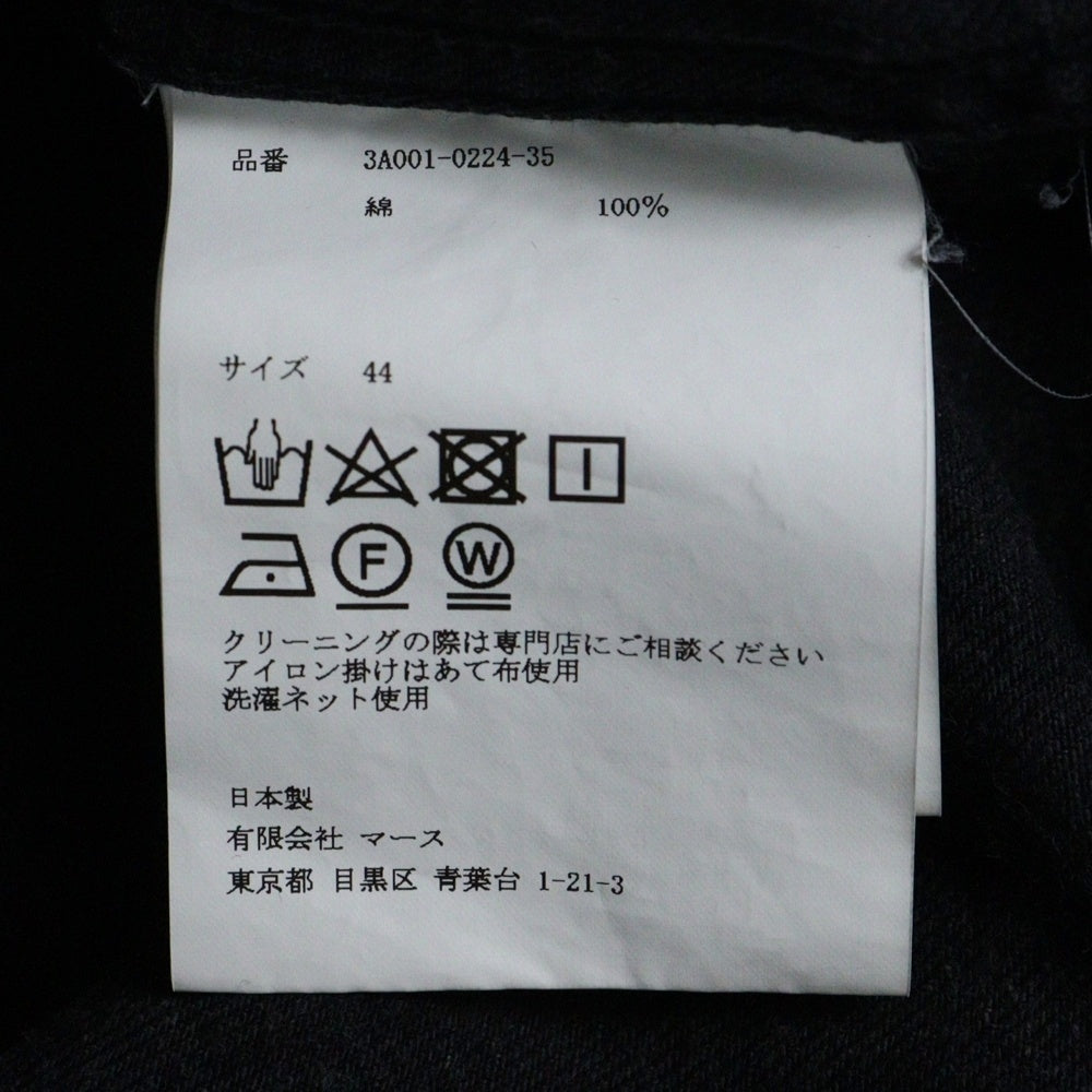 JOHN LAWRENCE SULLIVAN(ジョンローレンスサリバン) WASHED OVERSIZED DENIM SHIRT ウォッシュド オーバーサイズ デニム 長袖シャツ ブラック 3A001-0224-35
