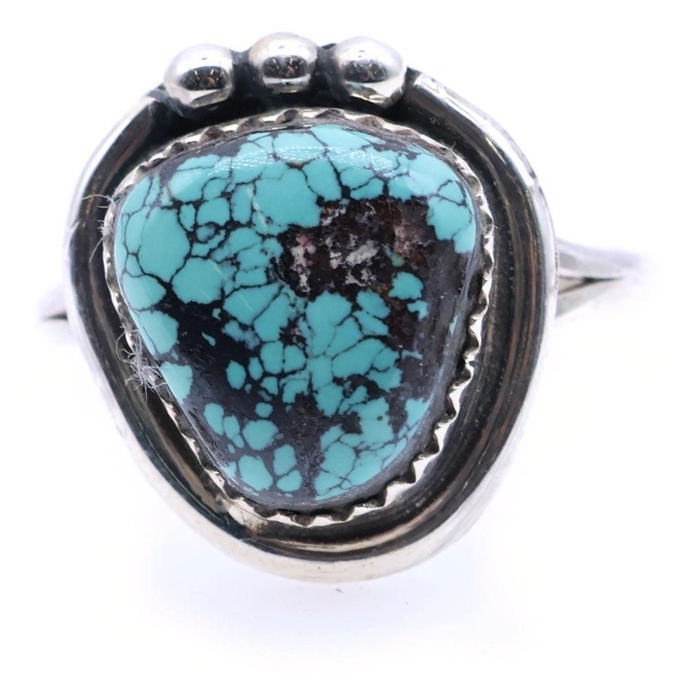 INDIAN JEWELRY(インディアンジュエリー) Lewis Lomay Hopi Vtg Silver Ring ルイス ロメイ ホピ族 ターコイズ ヴィンテージ リング 指輪 シルバー 16号