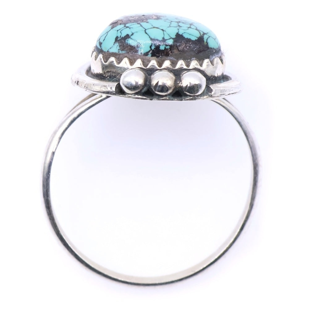 INDIAN JEWELRY(インディアンジュエリー) Lewis Lomay Hopi Vtg Silver Ring ルイス ロメイ ホピ族 ターコイズ ヴィンテージ リング 指輪 シルバー 16号