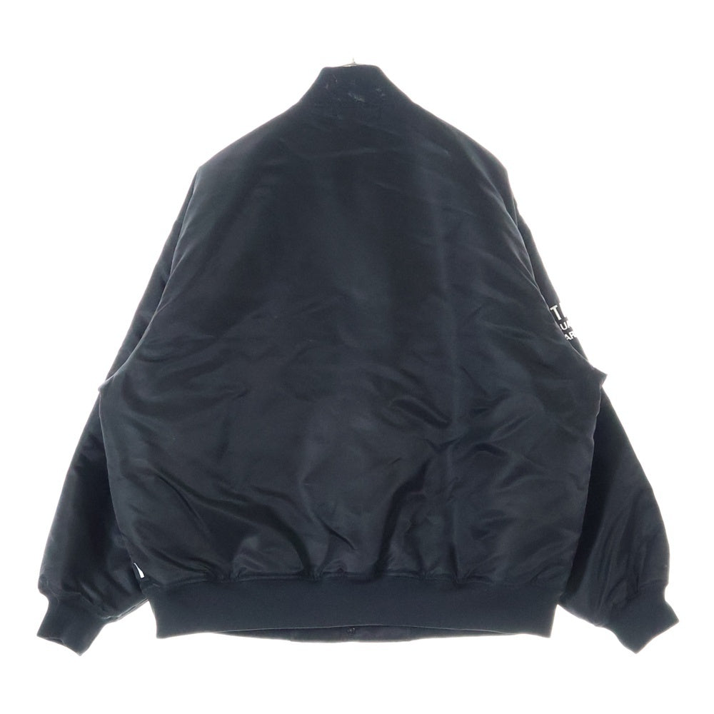 WTAPS(ダブルタップス) 23AW TEAM JACKET NYLON LEAGUE ナイロン リーグ チームジャケット ブルゾン ブラック 232TQDT-JKM05