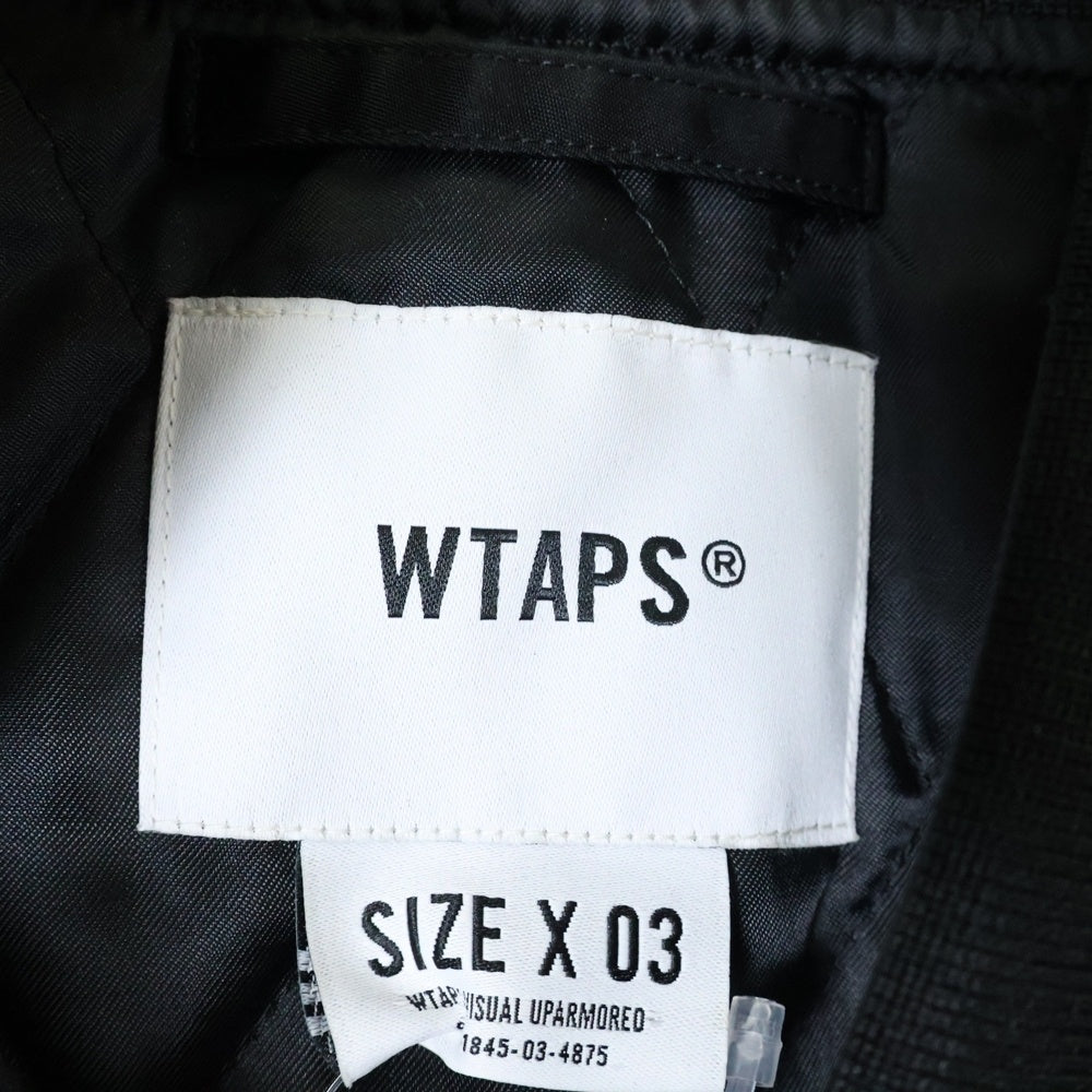 WTAPS(ダブルタップス) 23AW TEAM JACKET NYLON LEAGUE ナイロン リーグ チームジャケット ブルゾン ブラック 232TQDT-JKM05