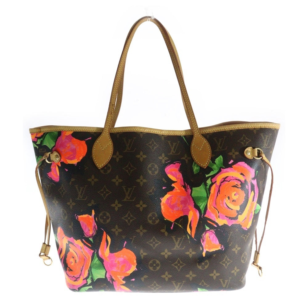 LOUIS VUITTON(ルイヴィトン) モノグラム ローズ ネヴァーフルMM レザー トート ハンドバッグ ブラウン/ピンク SP0029 M48613