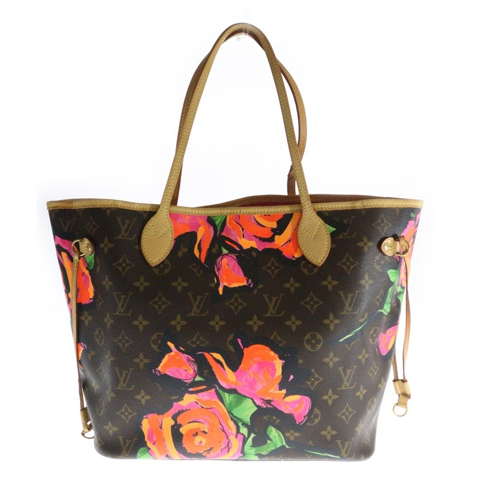 LOUIS VUITTON(ルイヴィトン) モノグラム ローズ ネヴァーフルMM レザー トート ハンドバッグ ブラウン/ピンク SP0029 M48613