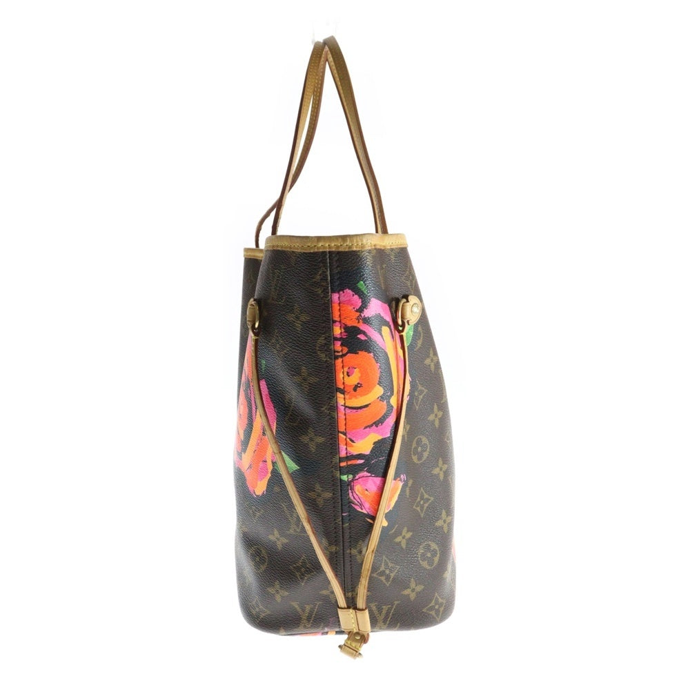 LOUIS VUITTON(ルイヴィトン) モノグラム ローズ ネヴァーフルMM レザー トート ハンドバッグ ブラウン/ピンク SP0029 M48613