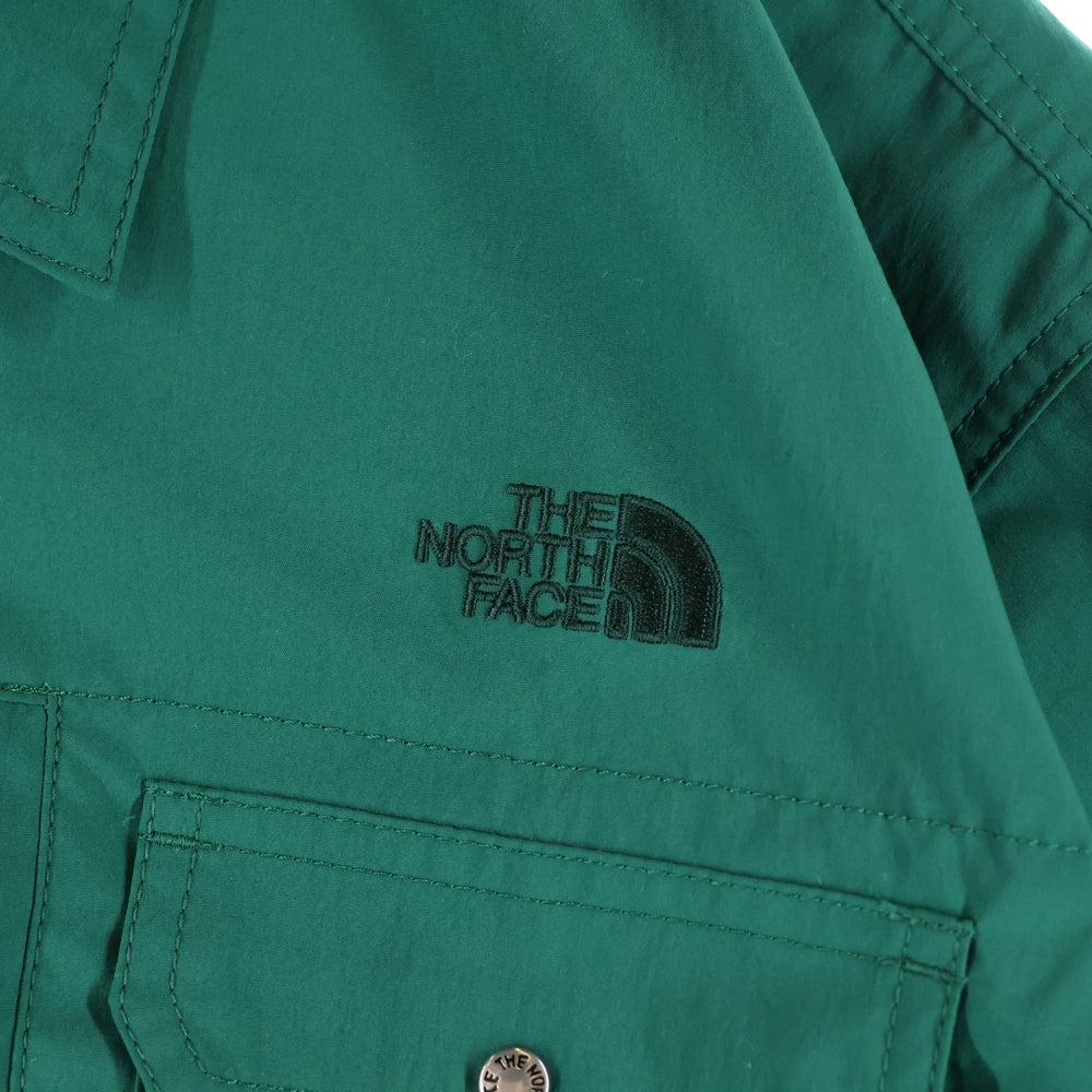 THE NORTH FACE(ザノースフェイス) S/S TRIP FIELD SHIRTS トリップフィールド ナイロン スナップボタン 半袖シャツ グリーン NR22551